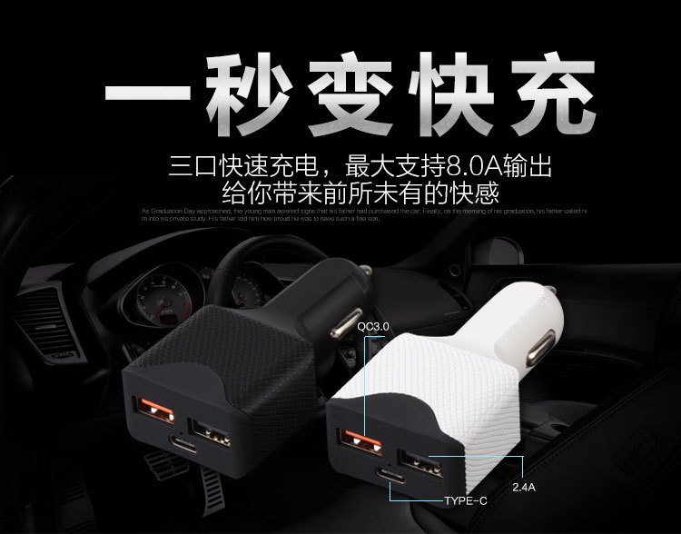 德立華TYPE-C智能車充